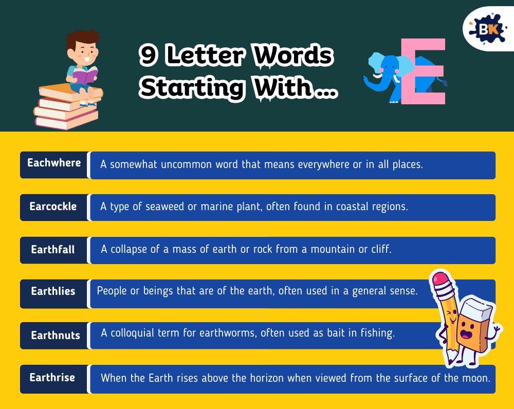 Incredible 9 Letter Words Starting With E For Kids Incredible 9 Letter Words Starting With E For Kids