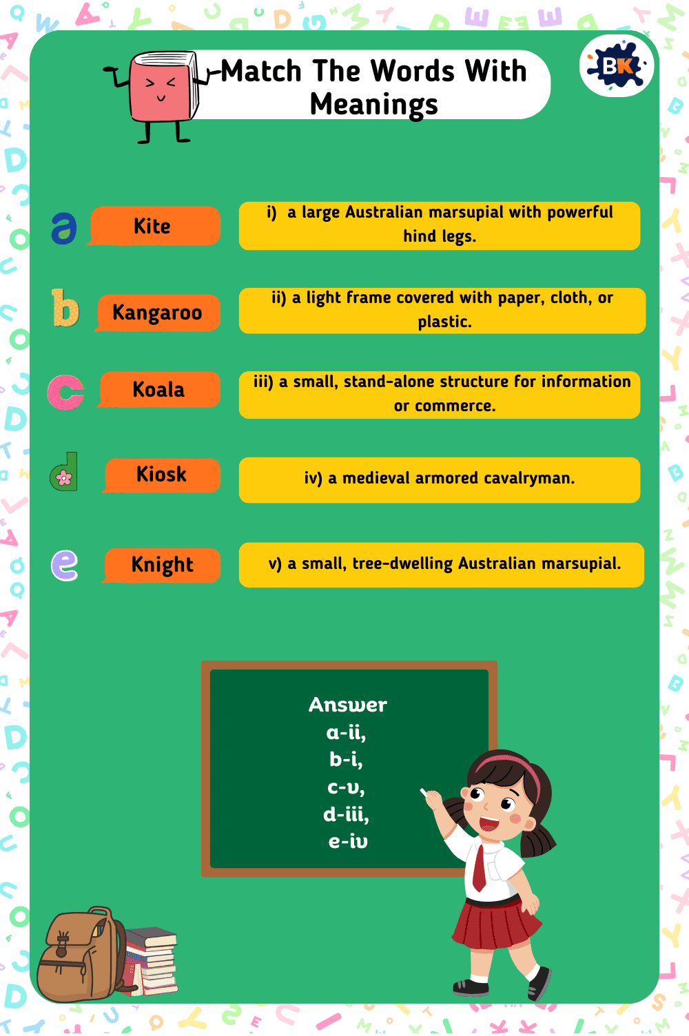 Knowledgeable Word Matching Game For Kids Knowledgeable Word Matching Game For Kids