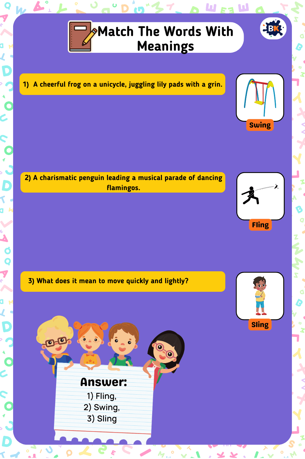 Knowledgeable Word Matching Game For Kids Knowledgeable Word Matching Game For Kids