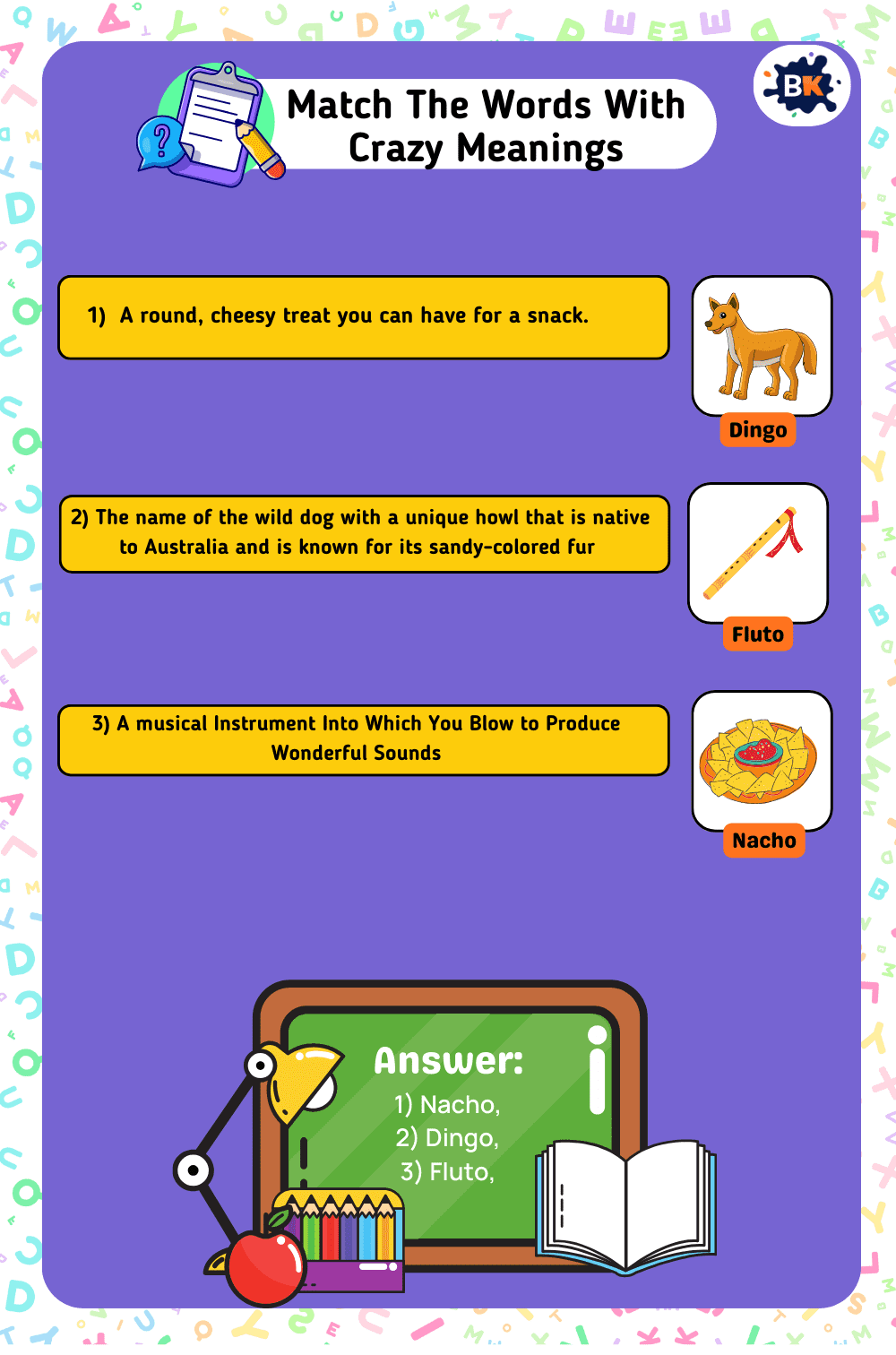 Knowledgeable Word Matching Game For Kids Knowledgeable Word Matching Game For Kids