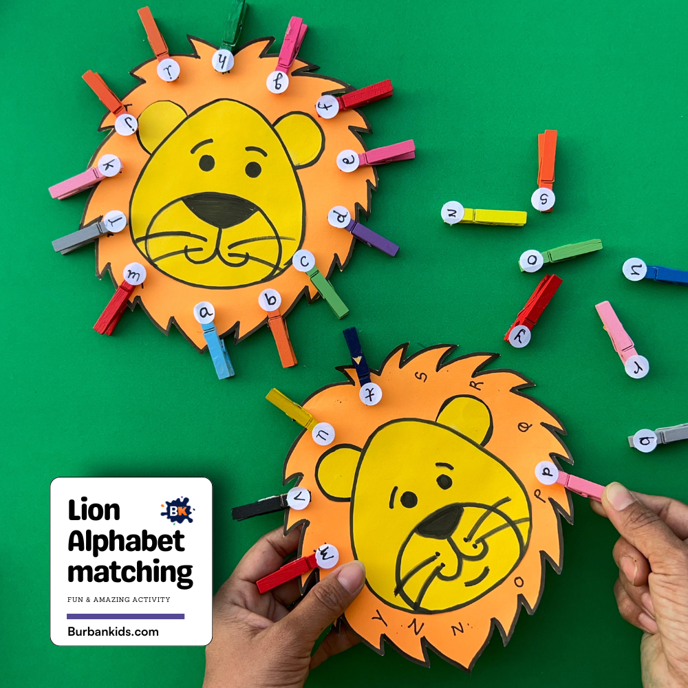 Lion Alphabet matching Lion Alphabet Matching