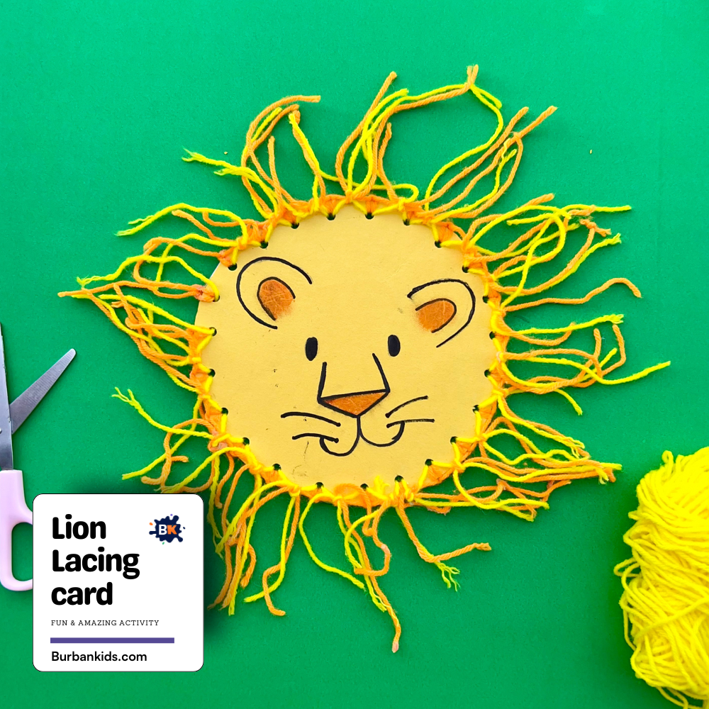 Lion lacing card Lion Lacing Card