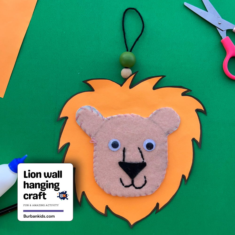 Lion wall hanging craft Lion Wall Hanging Craft