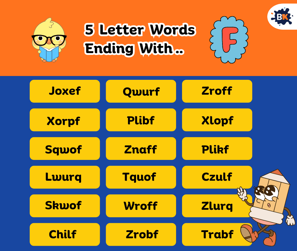 Perfect 5 Letter Words Ending With F For Kids Perfect 5 Letter Words Ending With F For Kids