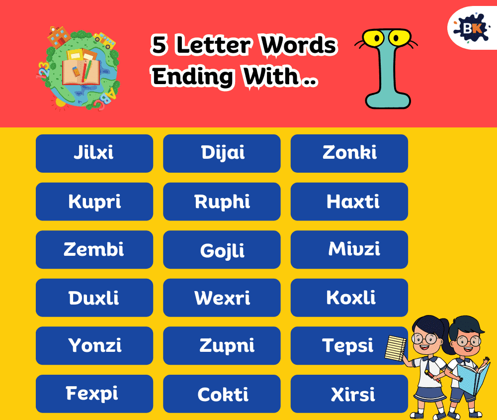 Perfect 5 Letter Words Ending With I For Kids Perfect 5 Letter Words Ending With I For Kids
