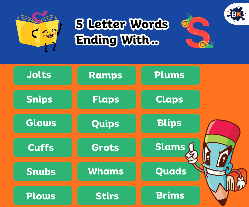 Perfect 5 Letter Words Ending With S For Kids Perfect 5 Letter Words Ending With S For Kids