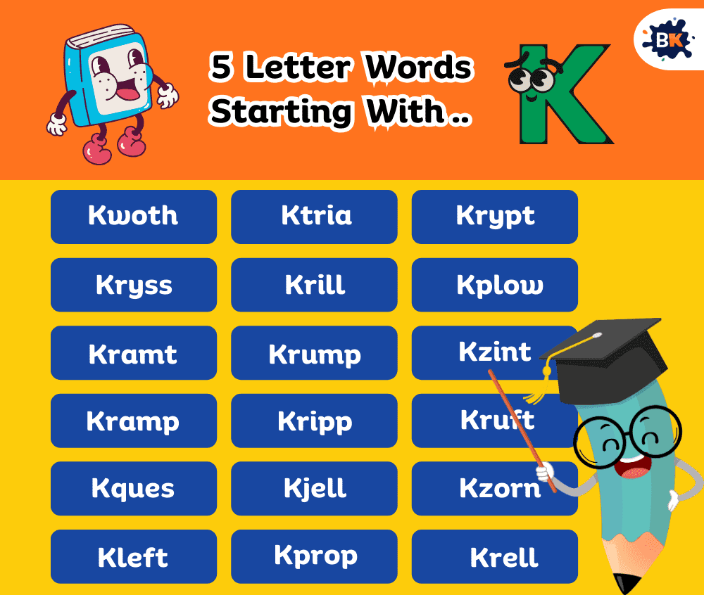 Perfect 5 Letter Words Starting With K For Kids Perfect 5 Letter Words Starting With K For Kids
