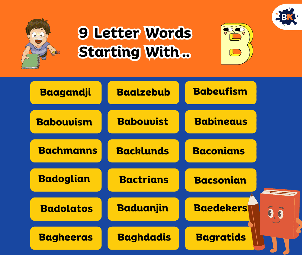 Perfect 9 Letter Words Starting With B For Kids Perfect 9 Letter Words Starting With B For Kids