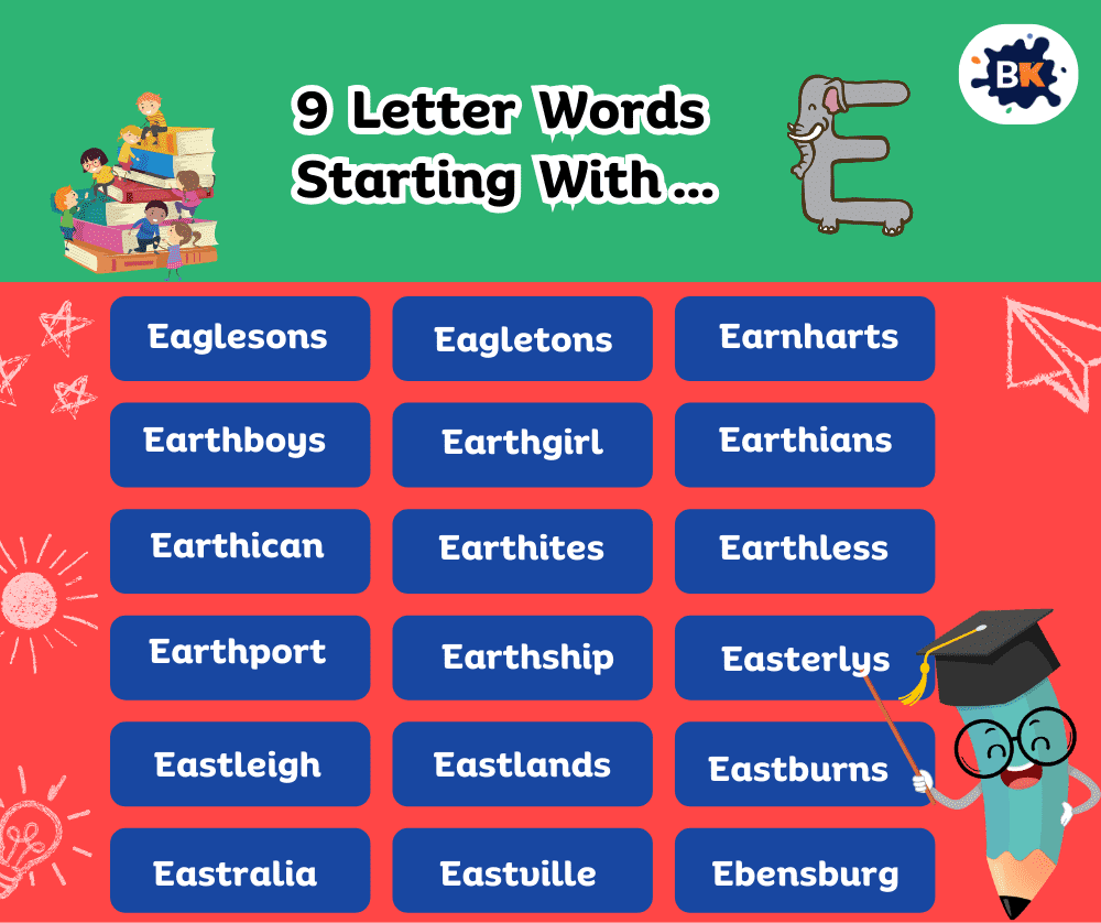 Perfect 9 Letter Words Starting With E For Kids Perfect 9 Letter Words Starting With E For Kids