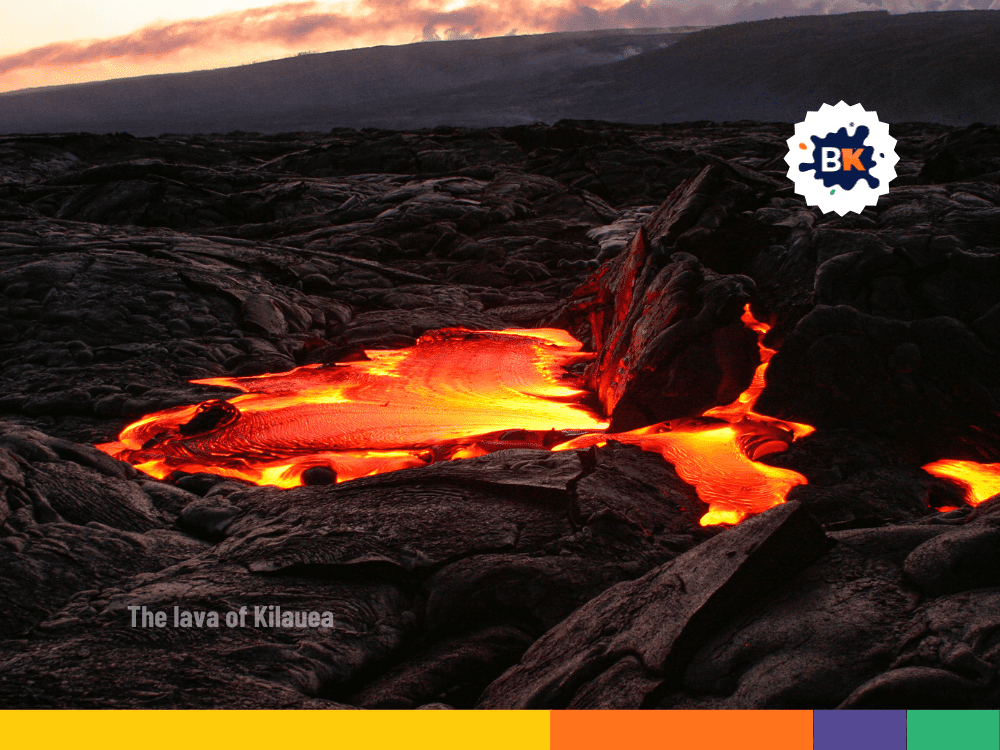 The lava of Kilauea Volcano in Hawaii The lava of Kilauea Volcano in Hawaii