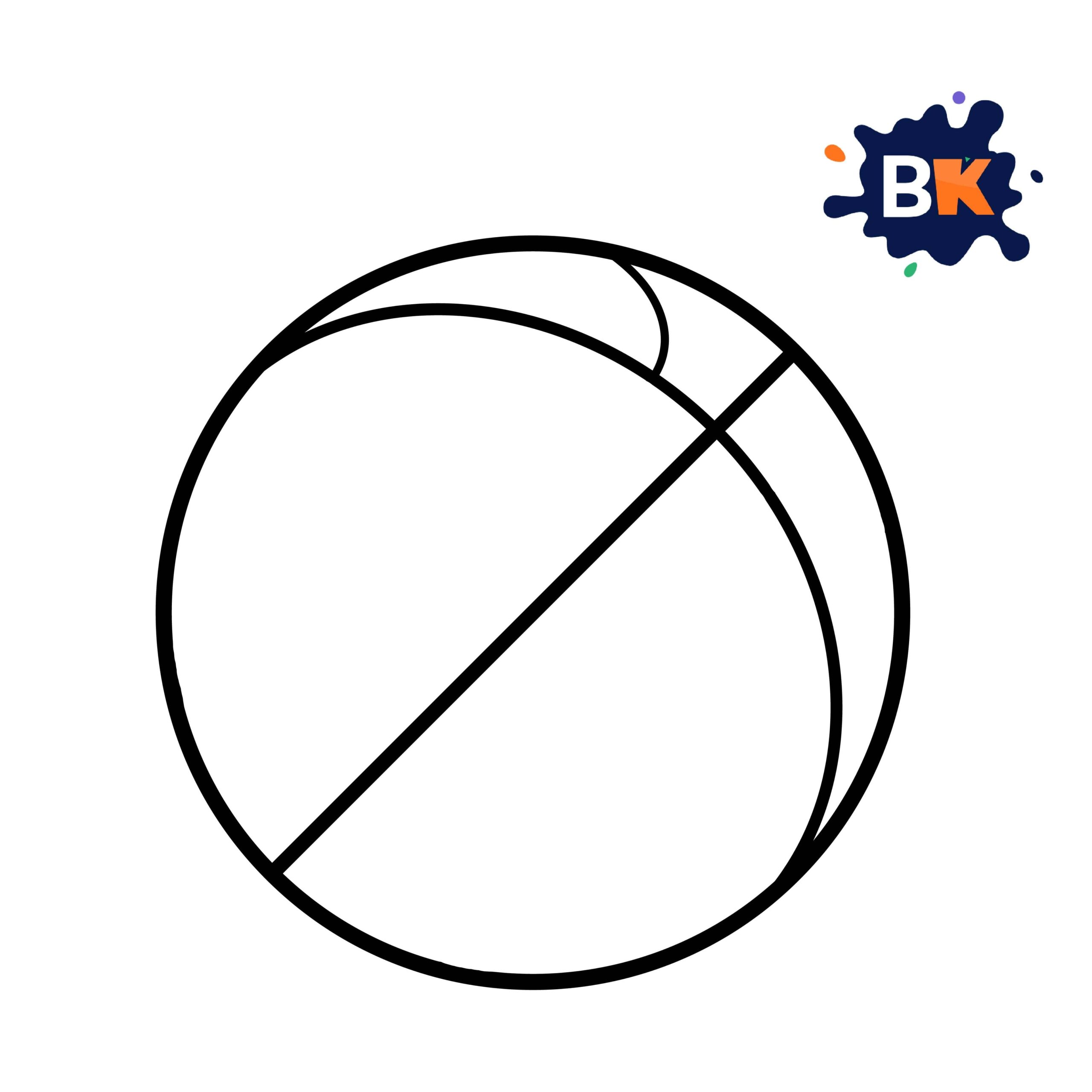 How to Draw a Basketball Step 4 How to Draw a Basketball Step 4