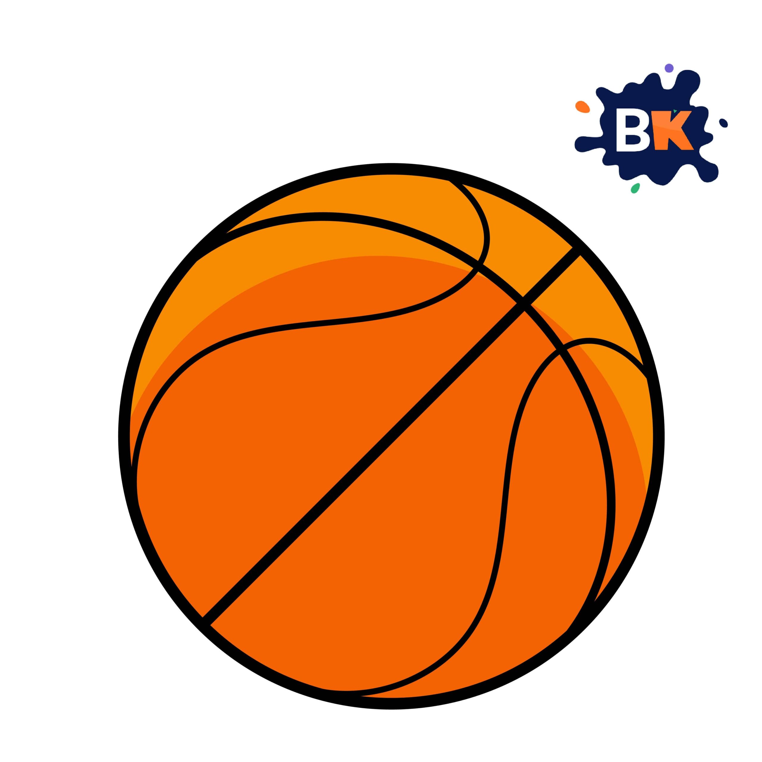 How to Draw a Basketball Step 8 How to Draw a Basketball Step 8