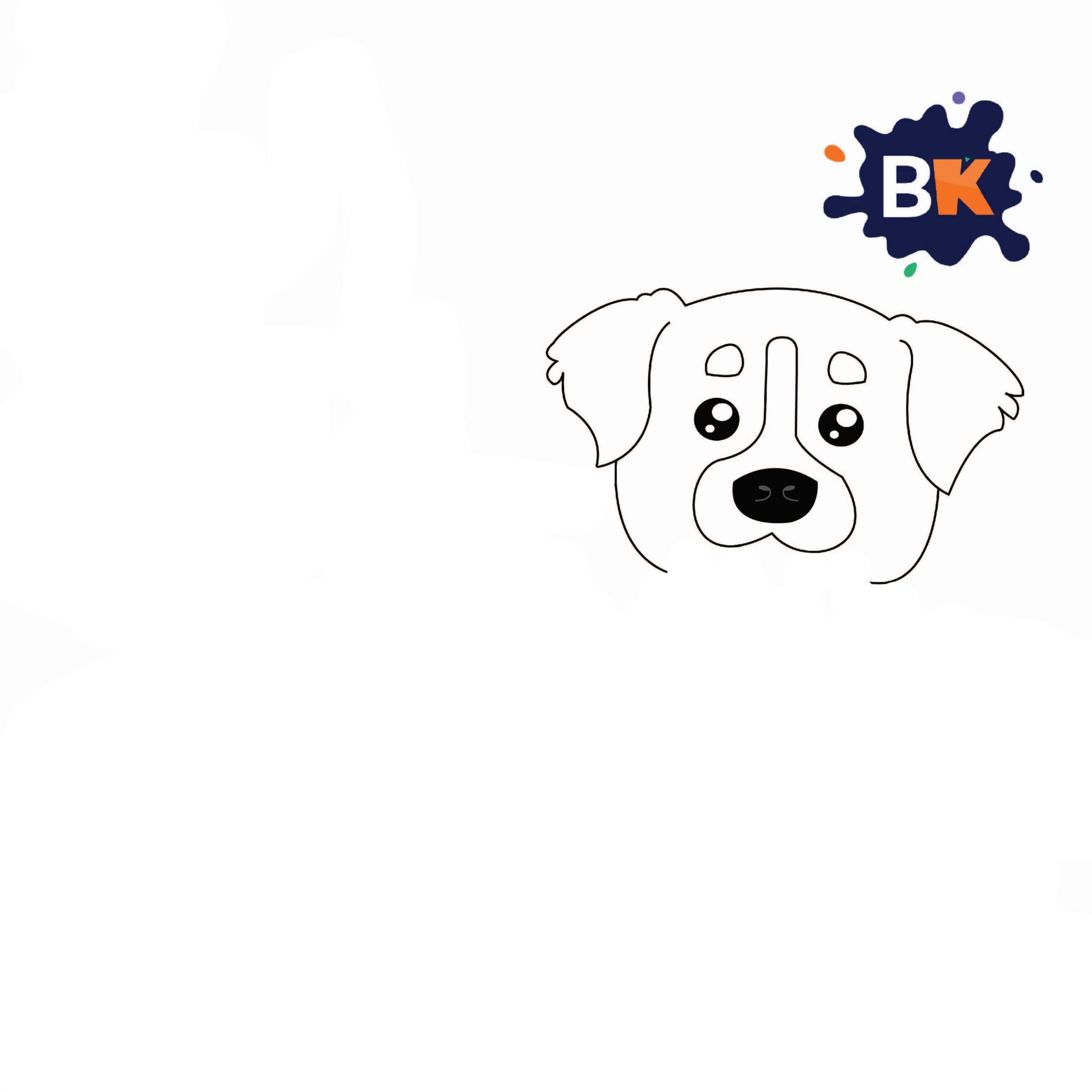 How to Draw a Bernese Mountain Dog Step 3 How to Draw a Bernese Mountain Dog Step 3