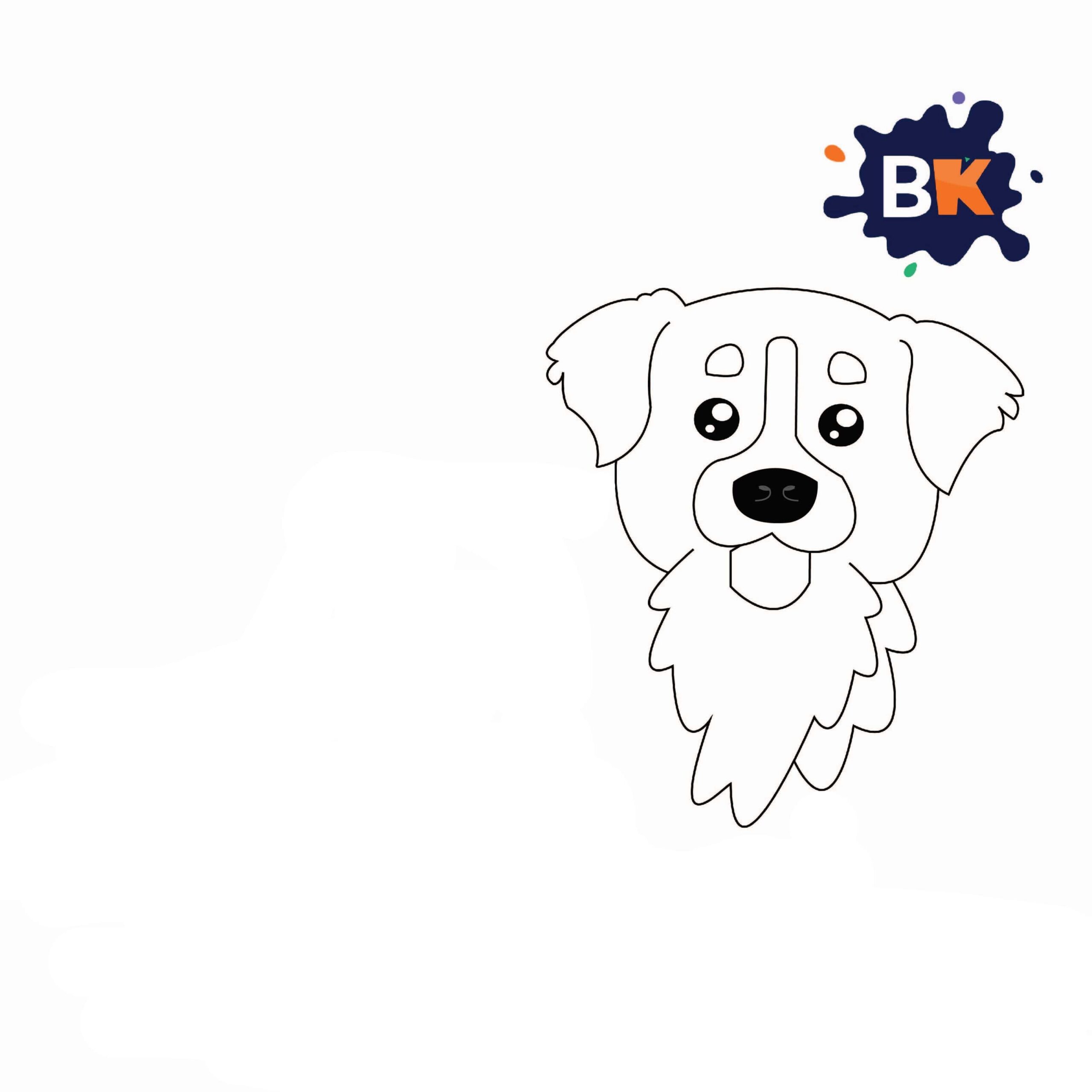 How to Draw a Bernese Mountain Dog Step 4 How to Draw a Bernese Mountain Dog Step 4
