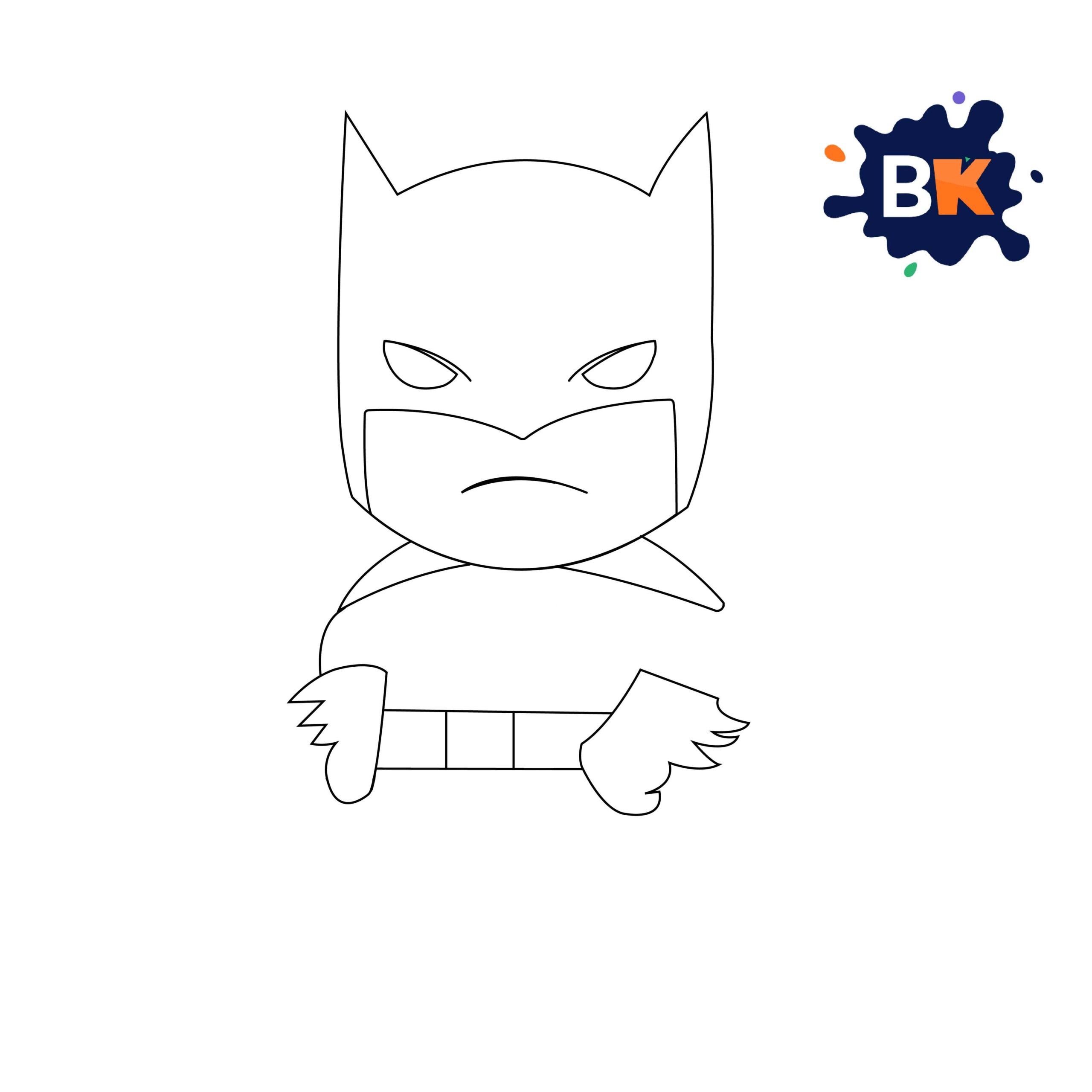 How to Draw a Batman Step 6 How to Draw a Batman Step 6