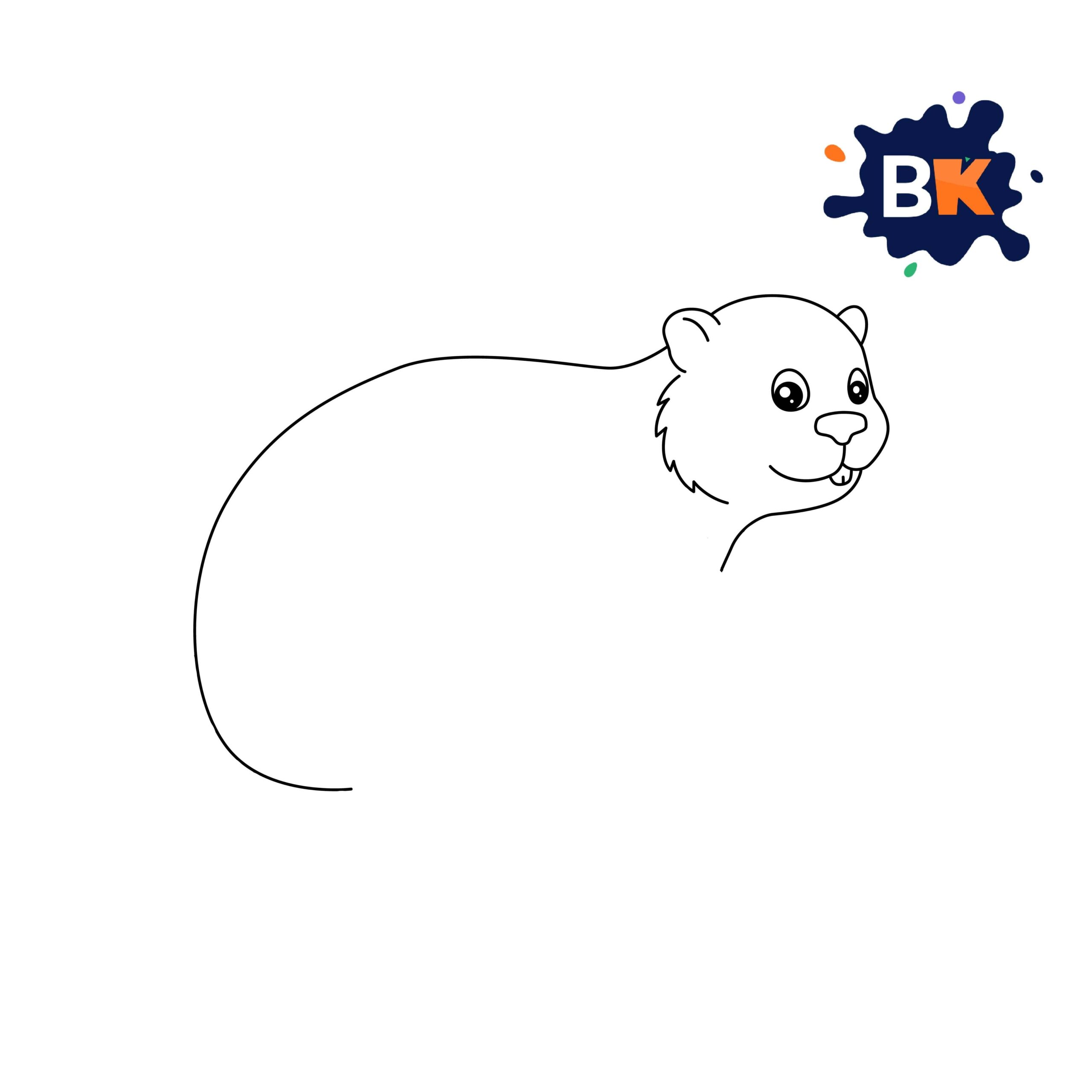 How to Draw Beaver Step 4 How to Draw Beaver Step 4