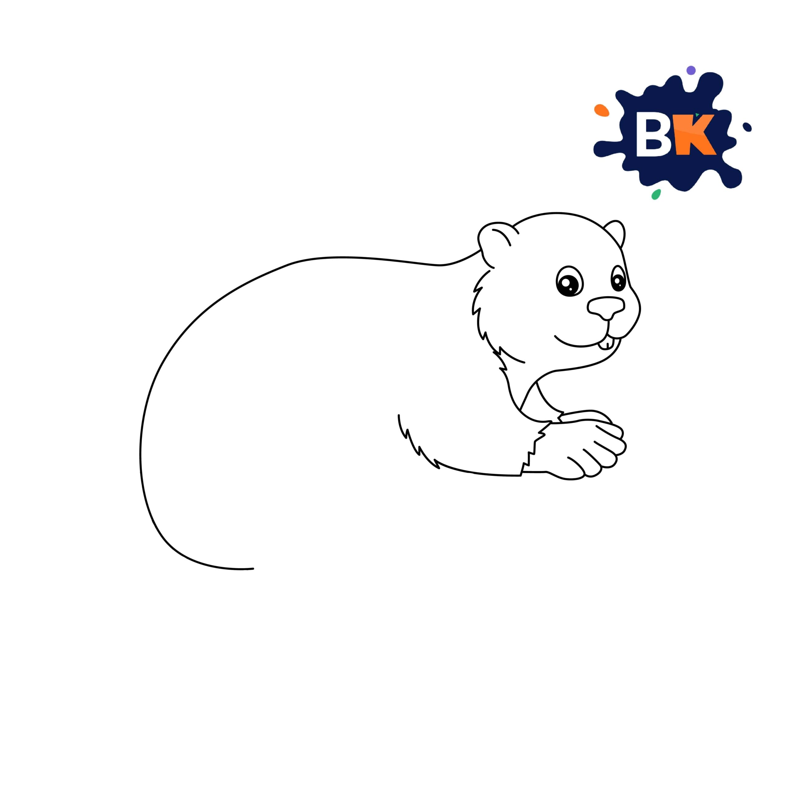 How to Draw Beaver Step 6 How to Draw Beaver Step 6