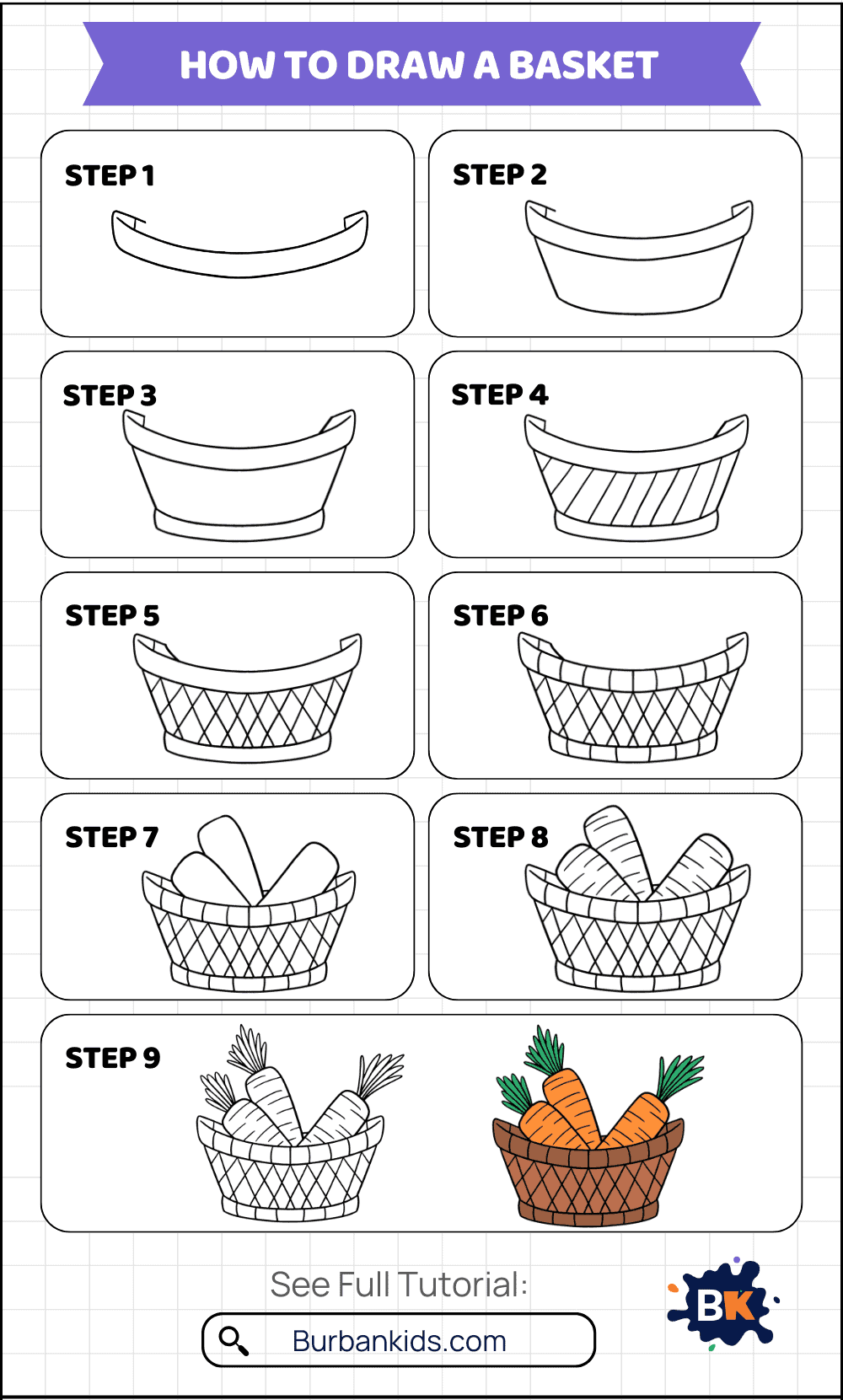 How to Draw a Basket How to Draw a Basket