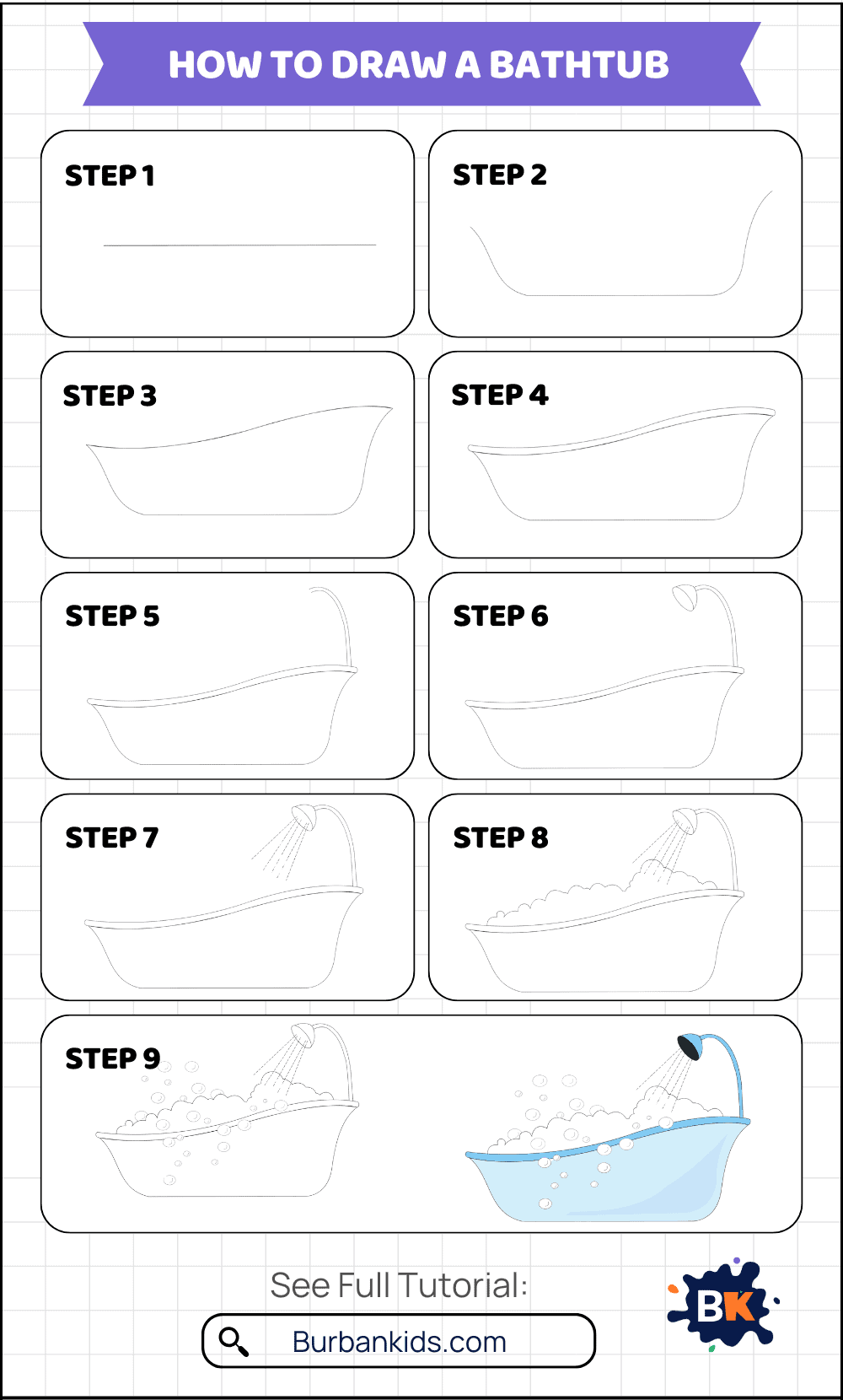 How to Draw a Bathtub How to Draw a Bathtub