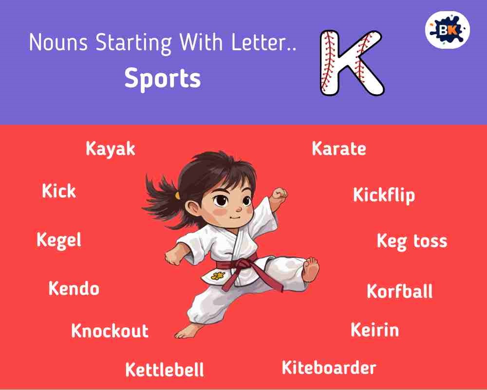 Nouns Starting With Letter K- Sports For Kids Nouns Starting With Letter K- Sports For Kids