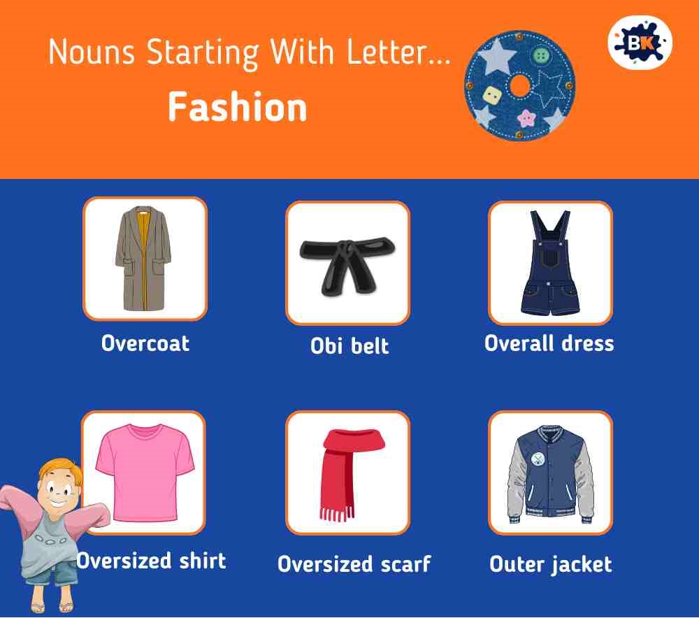 Nouns Starting With Letter O- Fashion For Kids Nouns Starting With Letter O- Fashion For Kids