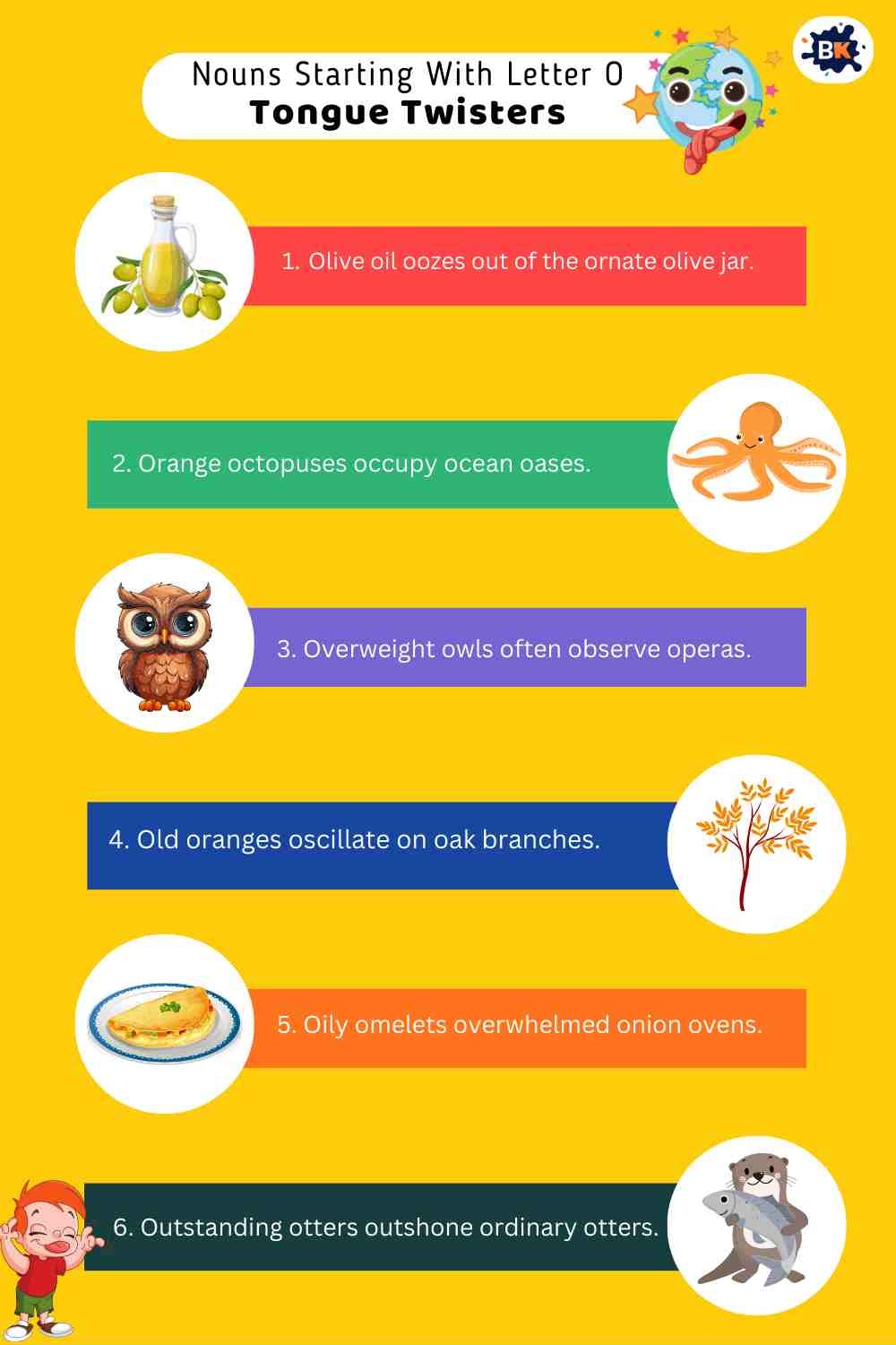 Nouns Starting With Letter O- Tongue Twisters For Kids Nouns Starting With Letter O- Tongue Twisters For Kids