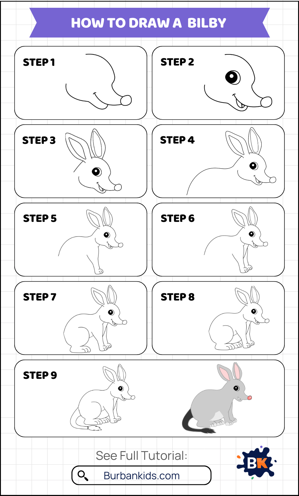 How to Draw A Bilby How to Draw A Bilby