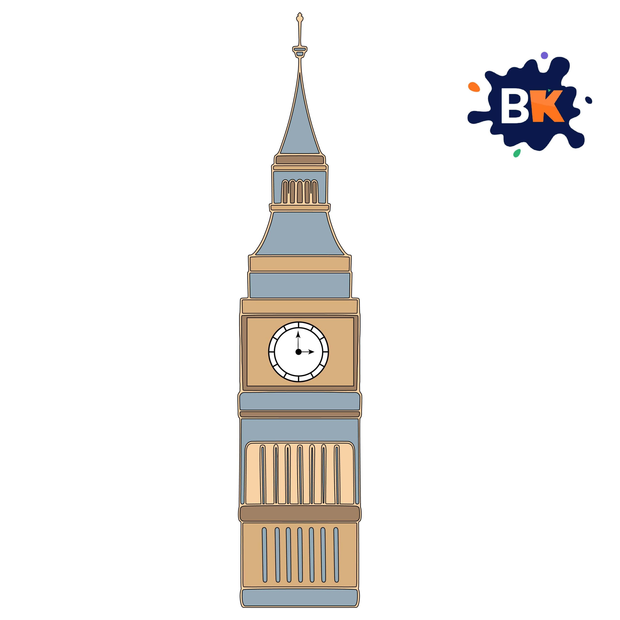 How to Draw Big Ben Step 11 How to Draw Big Ben Step 11