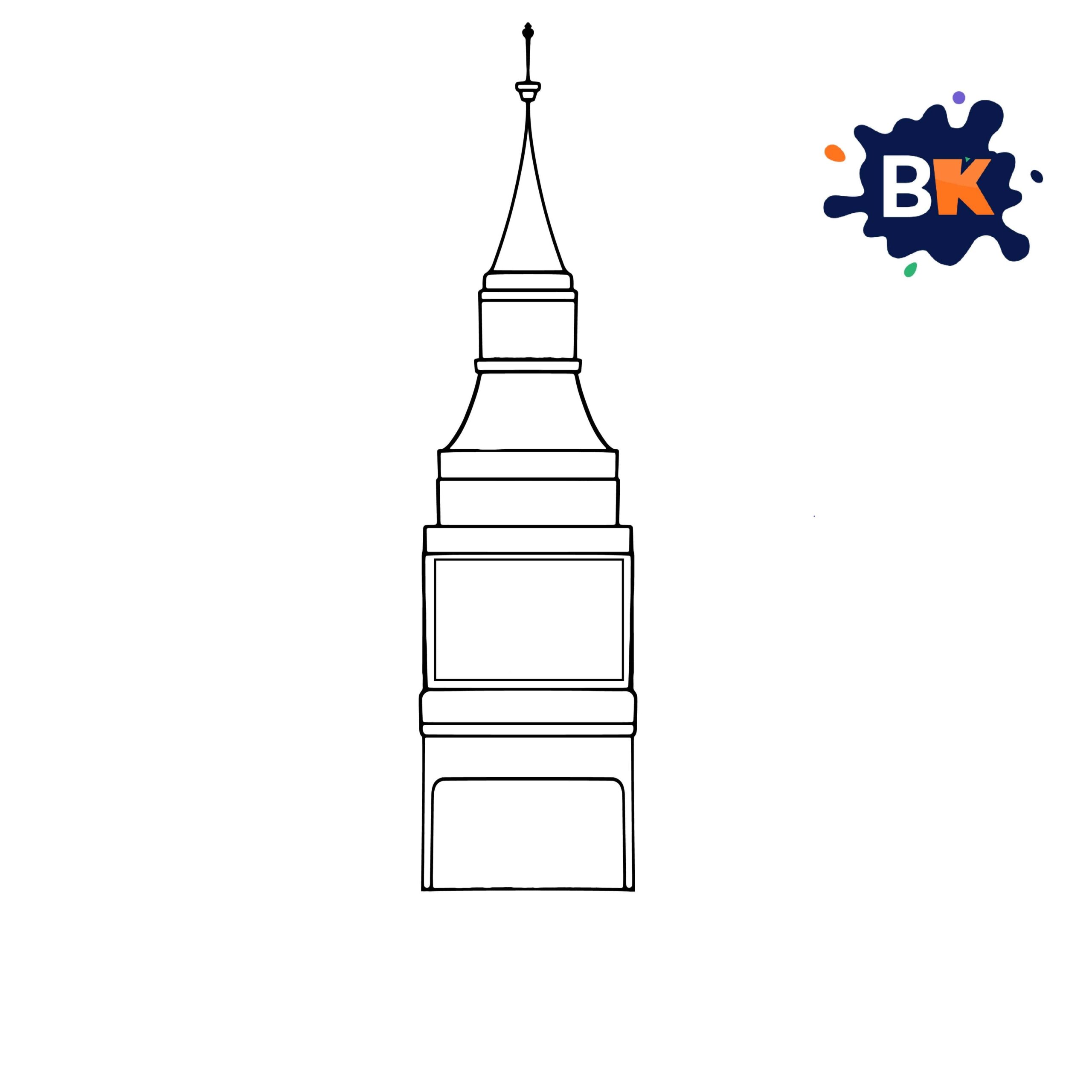 How to Draw Big Ben Step 5 How to Draw Big Ben Step 5