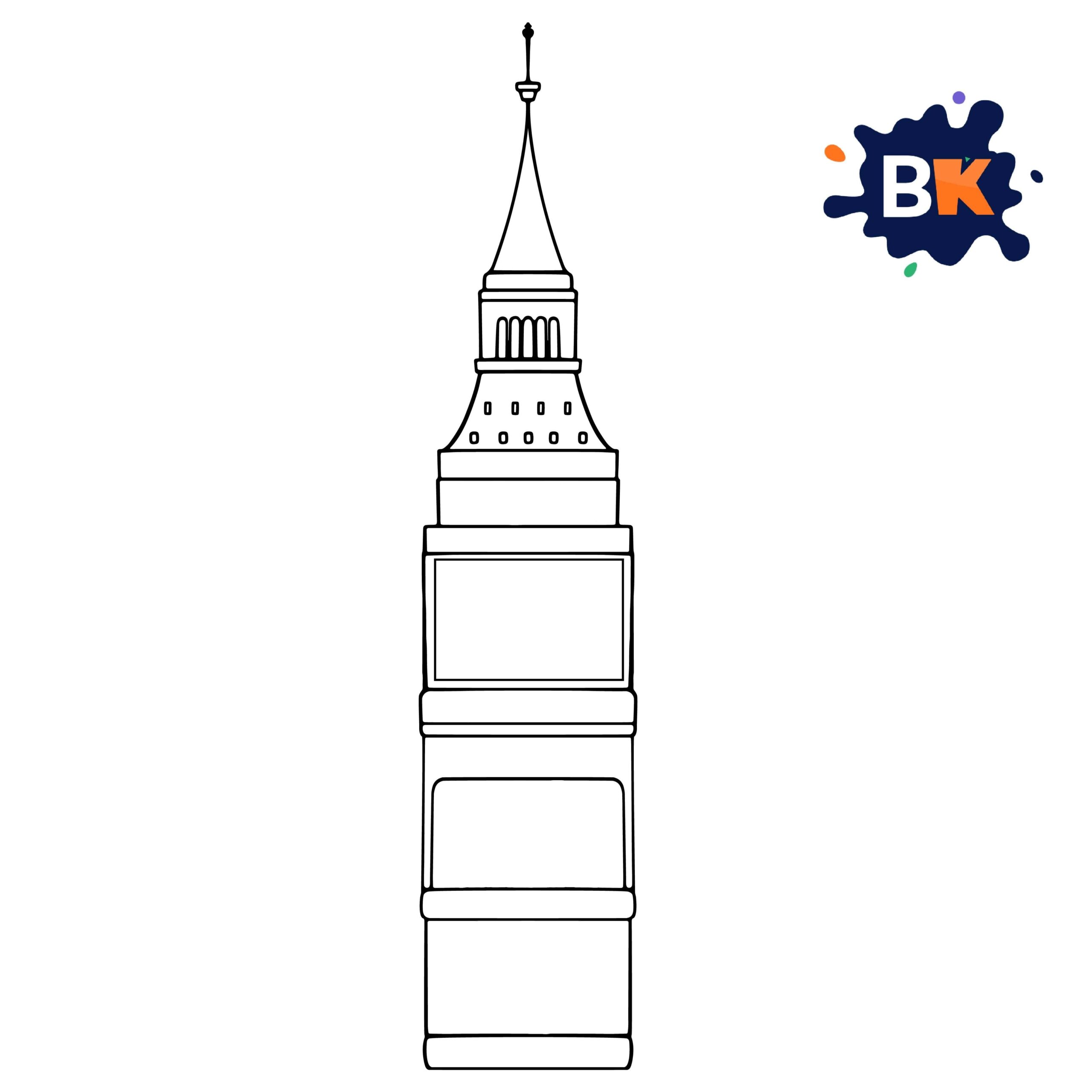 How to Draw Big Ben Step 7 How to Draw Big Ben Step 7