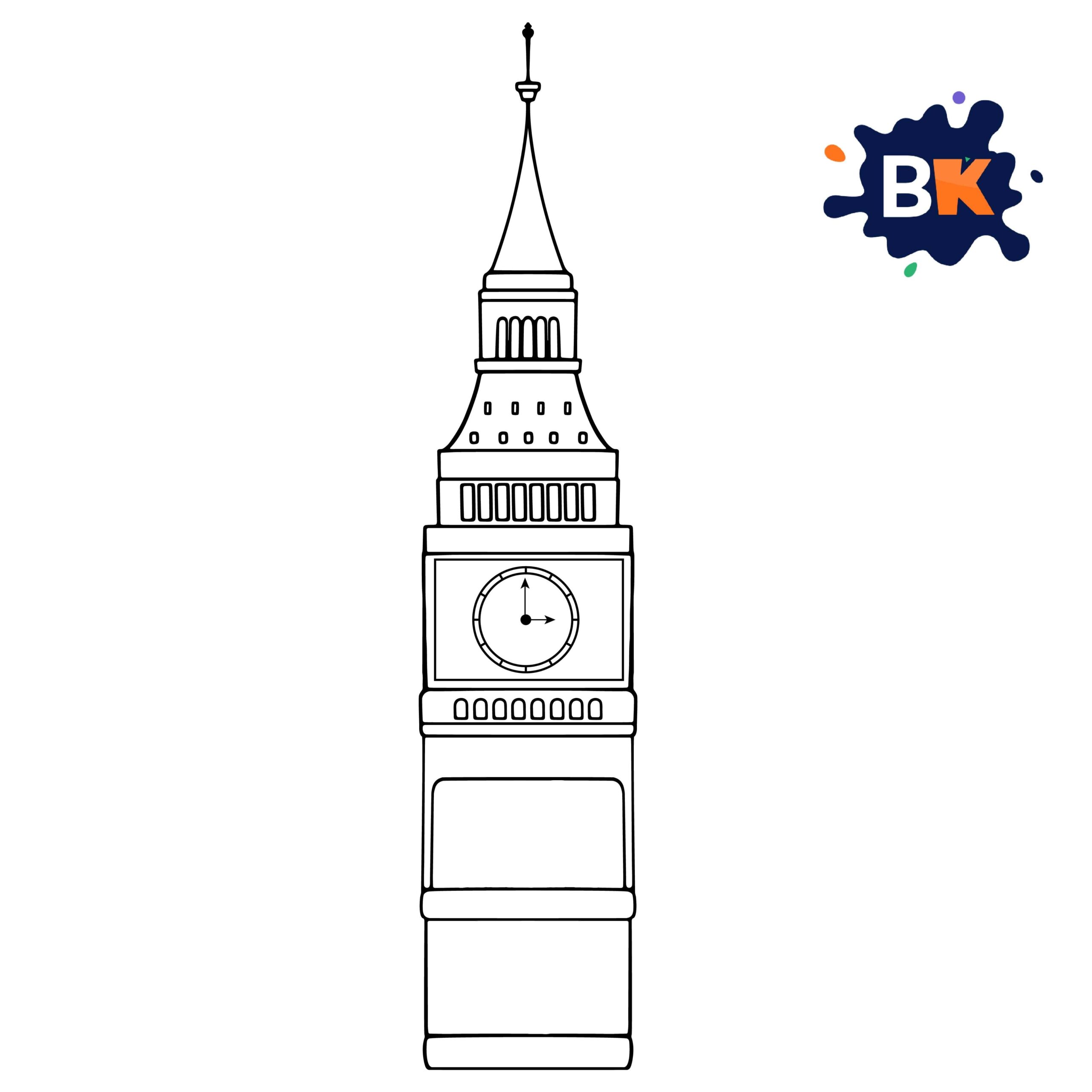 How to Draw Big Ben Step 8 How to Draw Big Ben Step 8