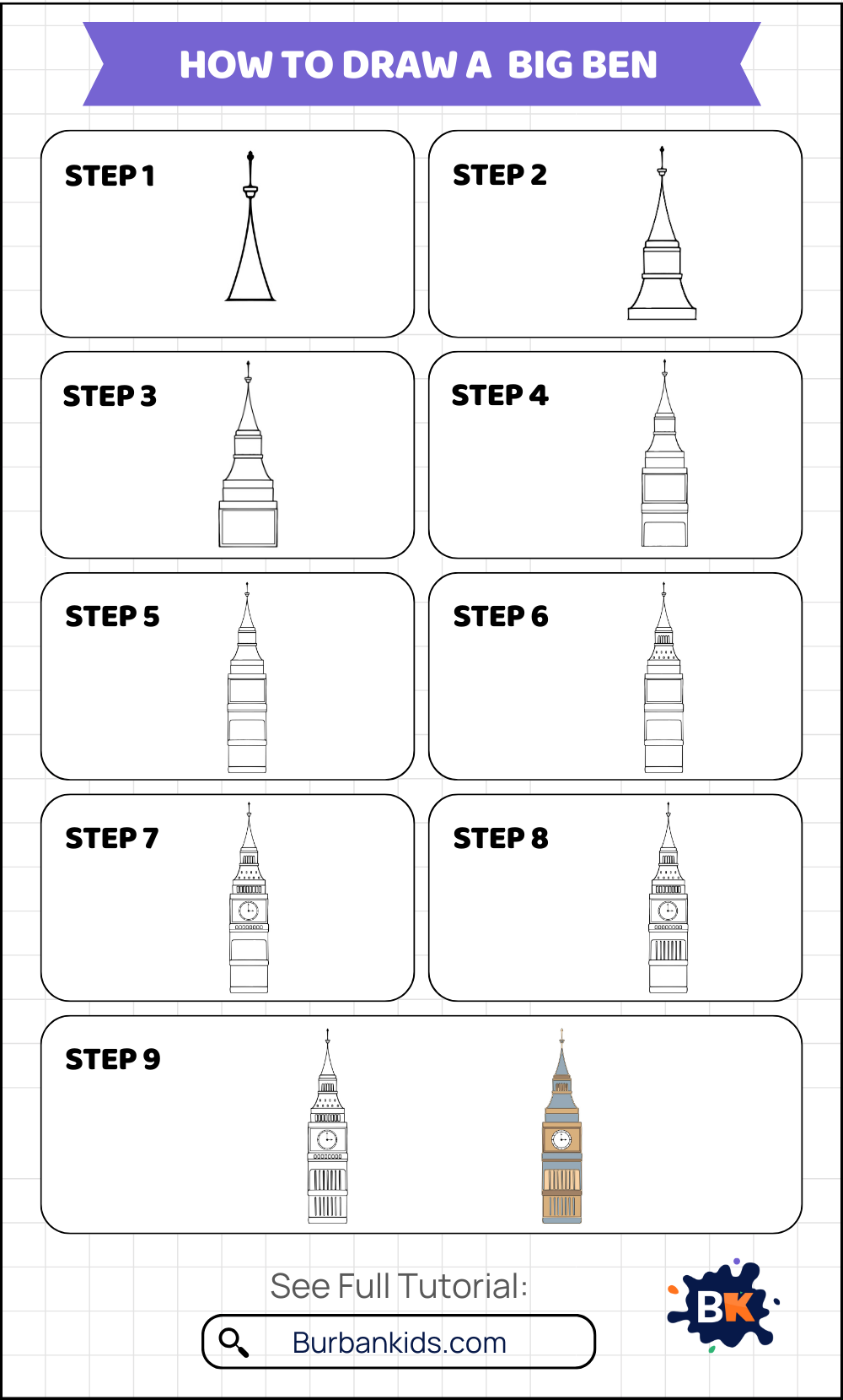 How to Draw a Big Ben How to Draw a Big Ben