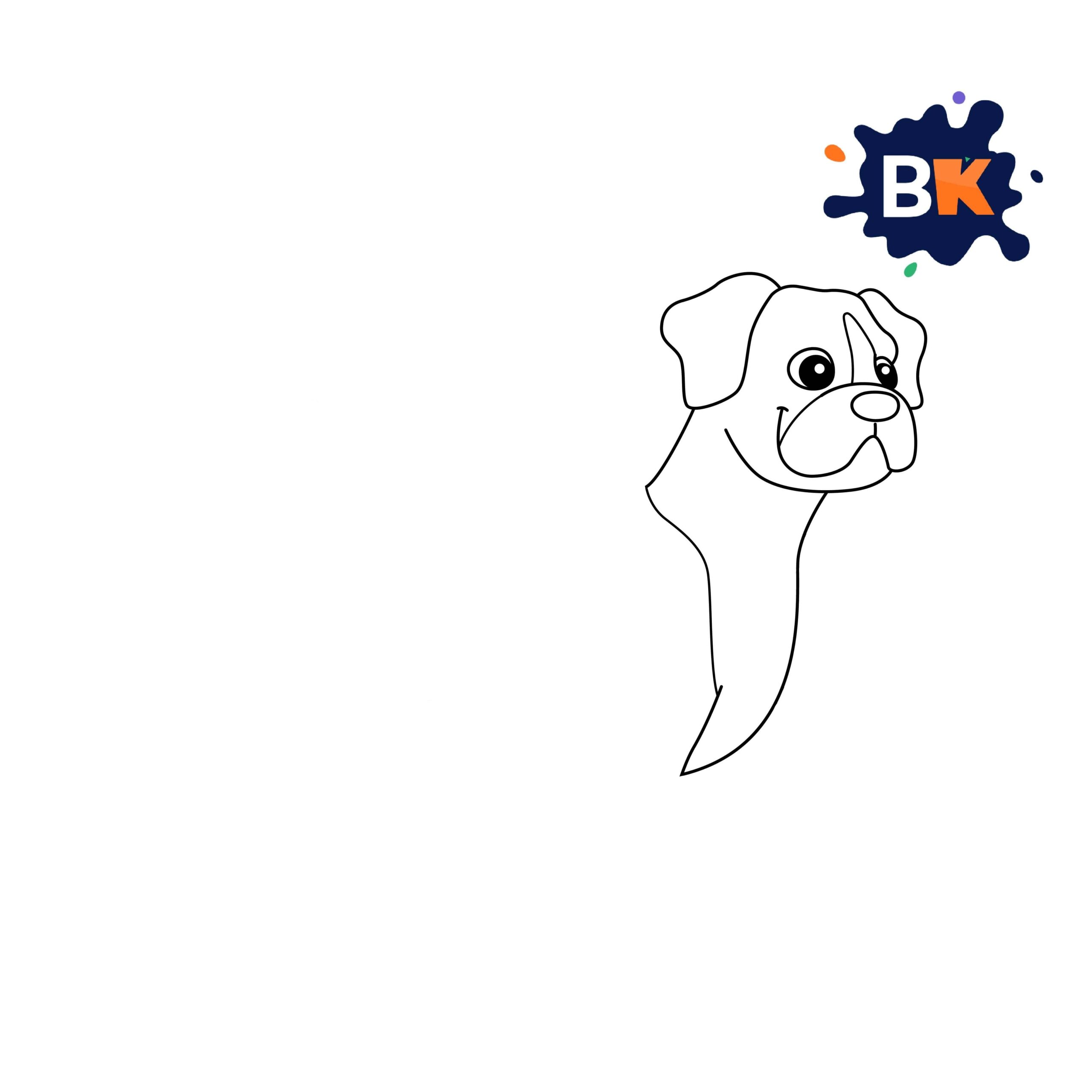 How to Draw a Boxer Dog Step 4 How to Draw a Boxer Dog Step 4