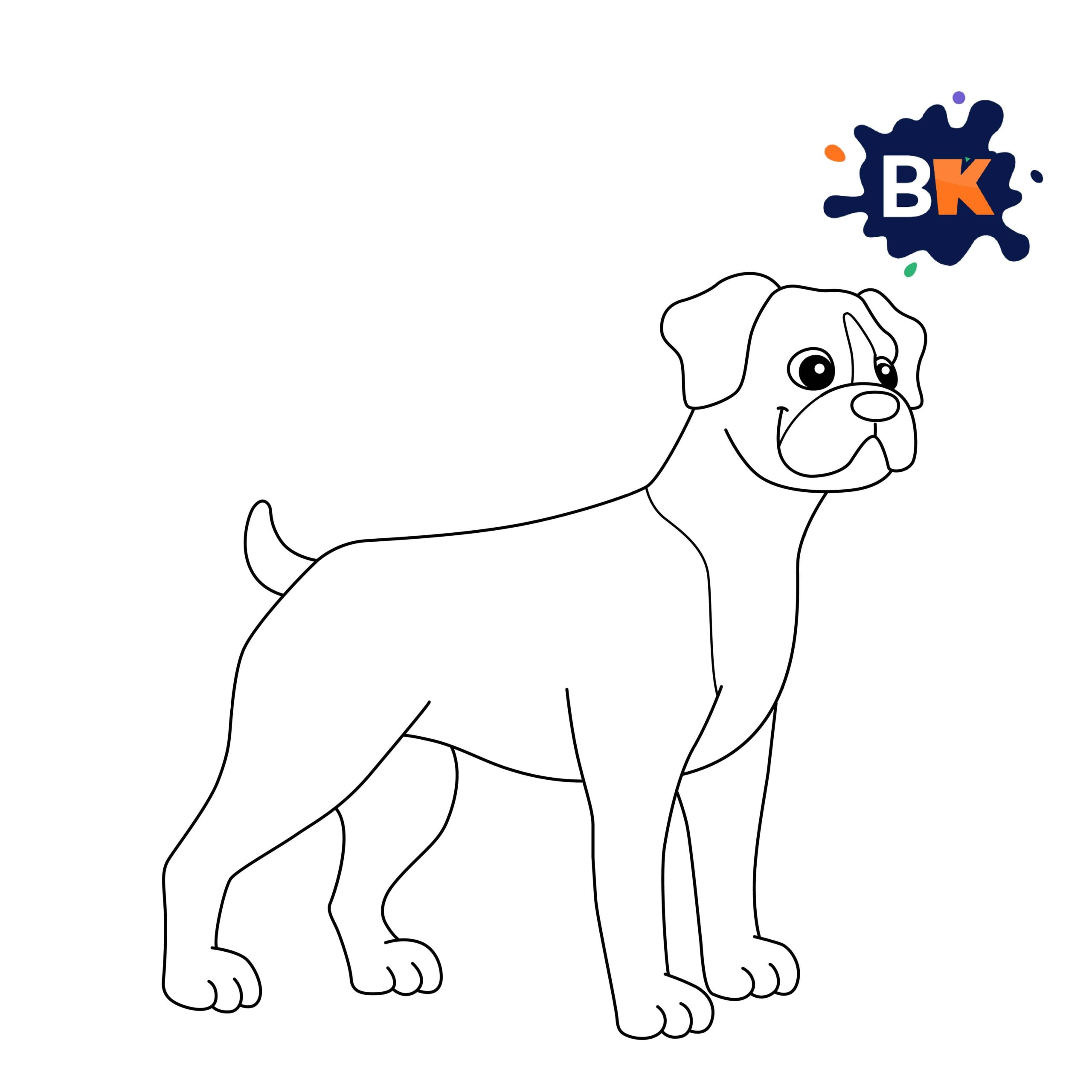 How to Draw a Boxer Dog Step 9 How to Draw a Boxer Dog Step 9