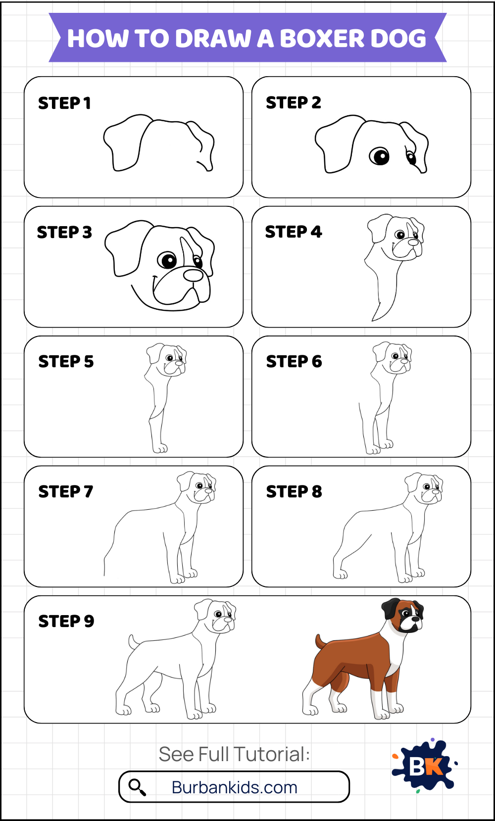 How to Draw a Boxer Dog How to Draw a Boxer Dog
