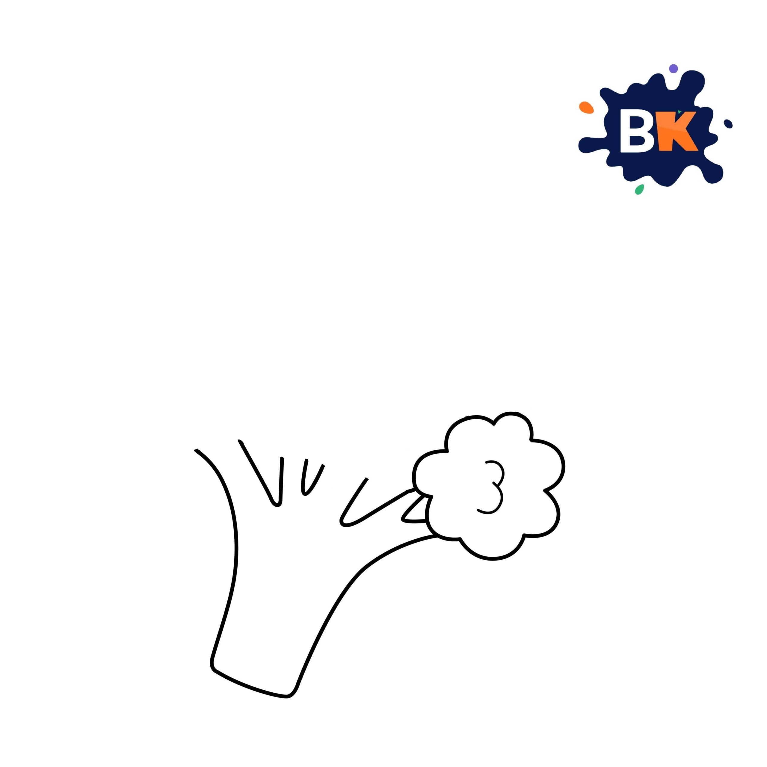 How to Draw a Broccoli Step 3 How to Draw a Broccoli Step 3