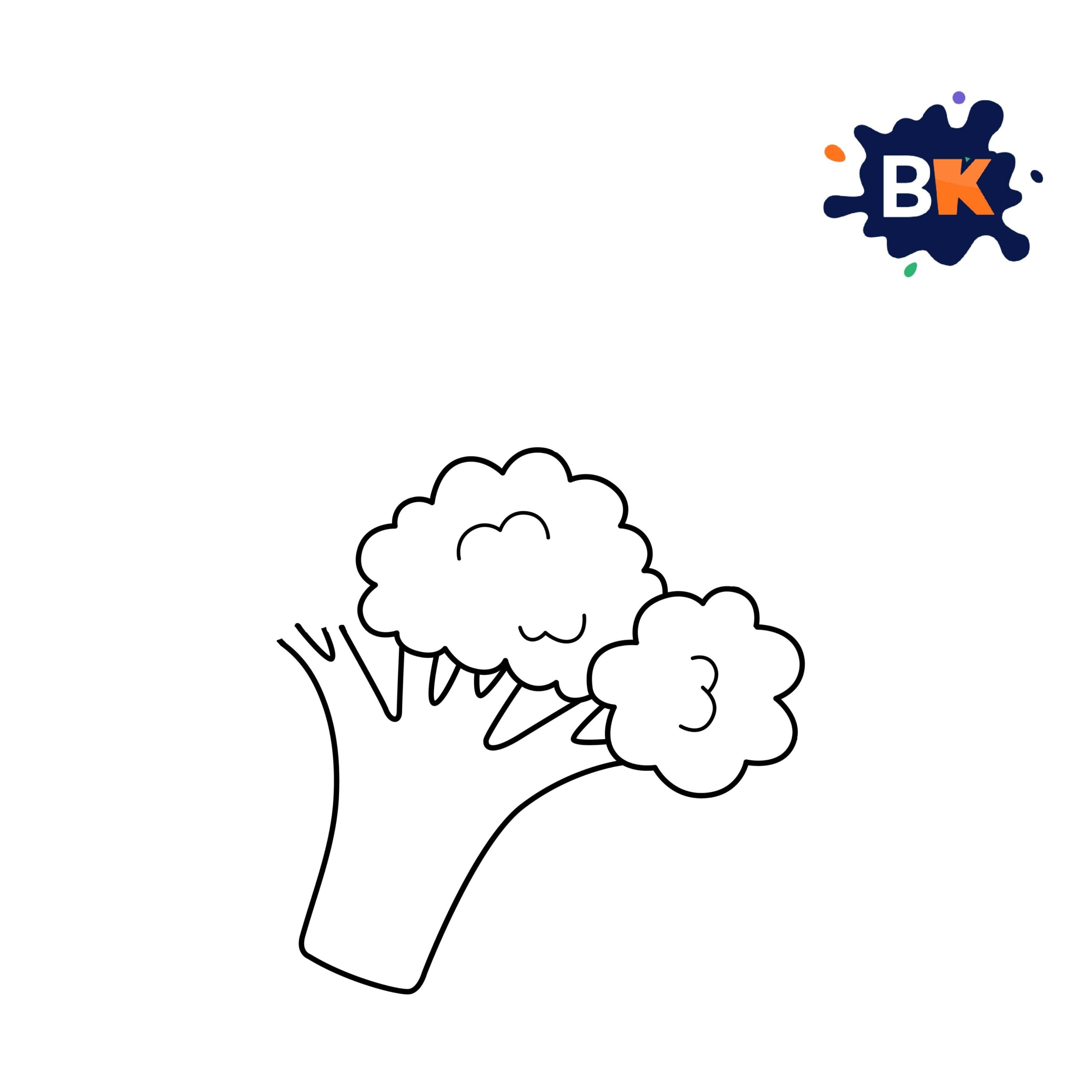 How to Draw a Broccoli Step 4 How to Draw a Broccoli Step 4