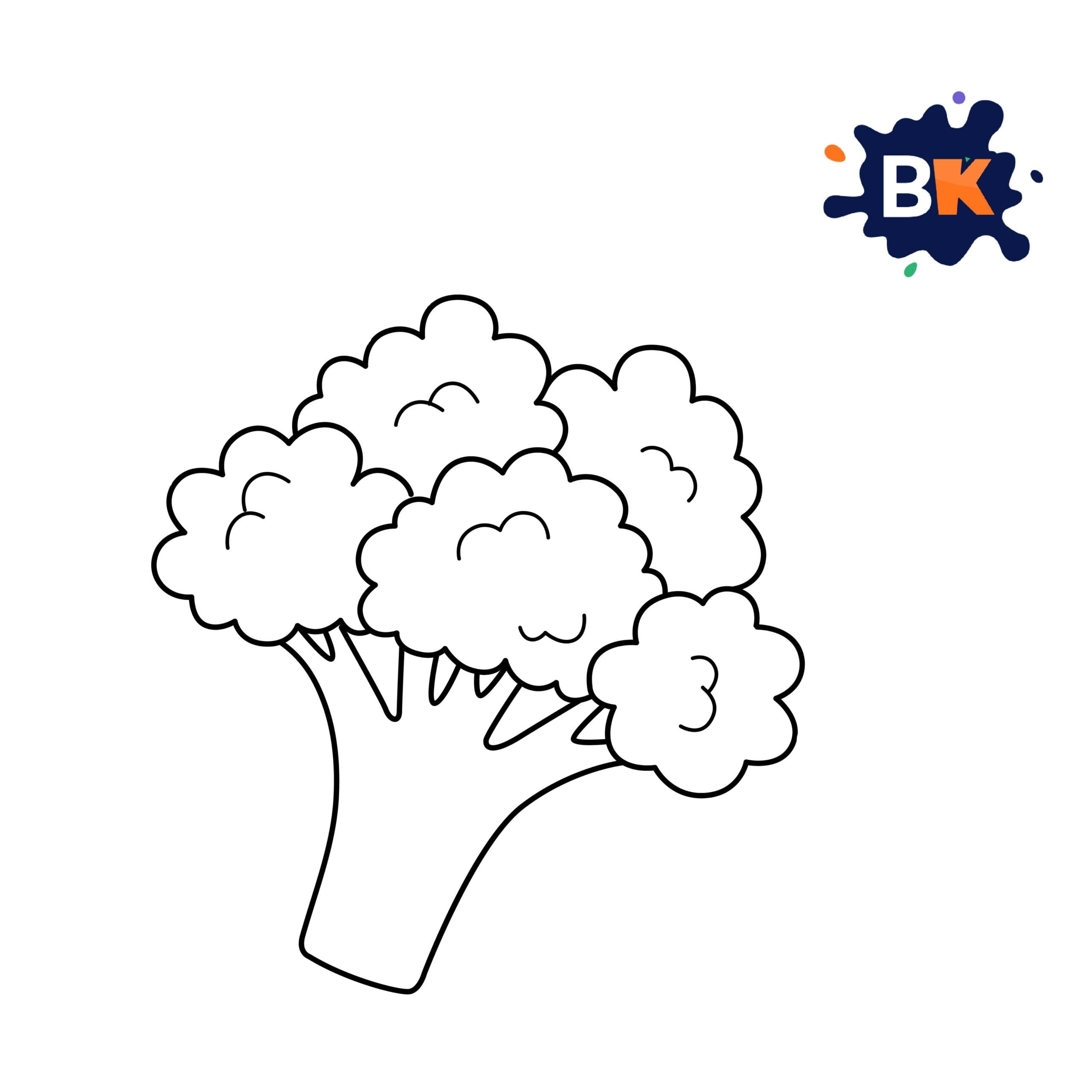 How to Draw a Broccoli Step 6 How to Draw a Broccoli Step 6