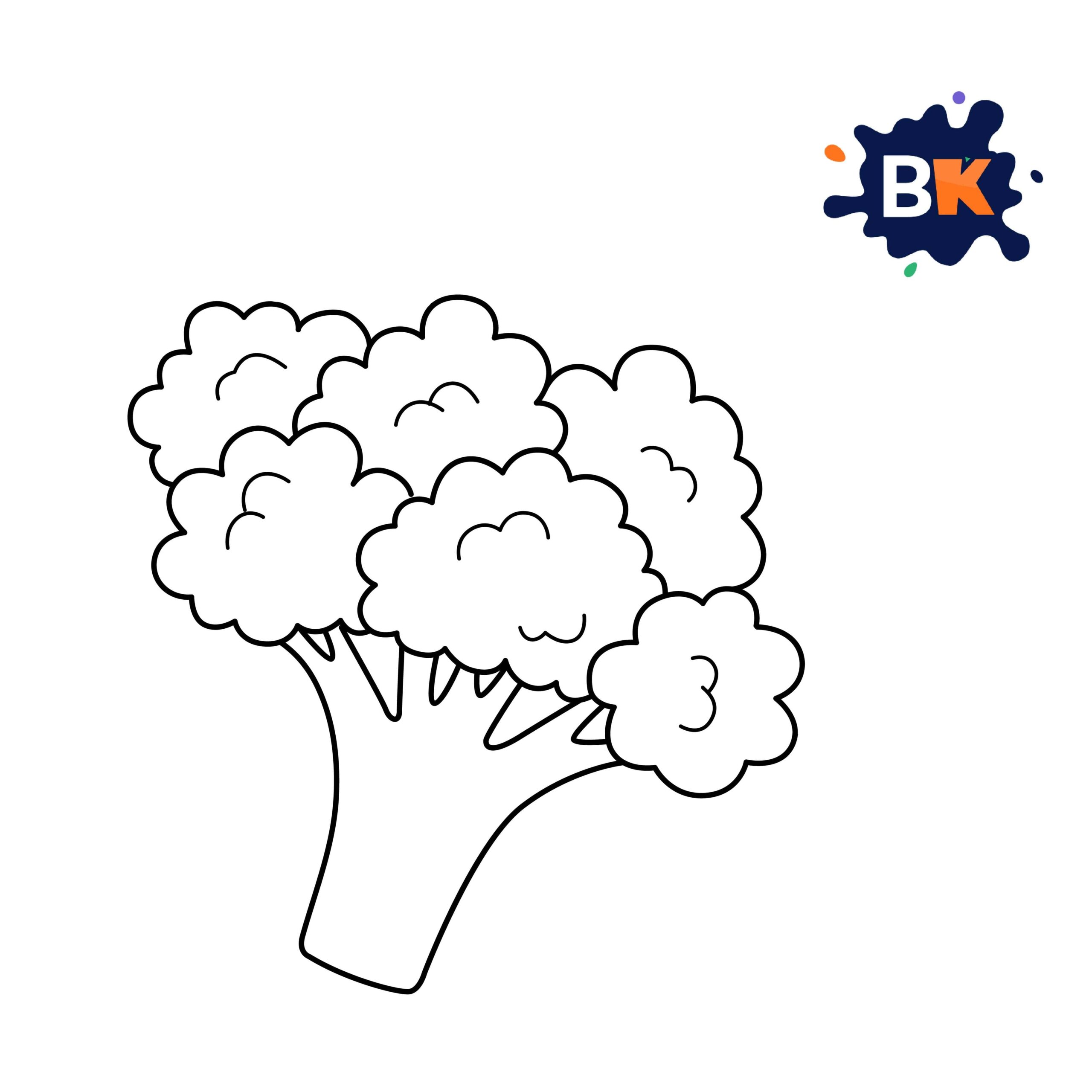 How to Draw a Broccoli Step 7 How to Draw a Broccoli Step 7