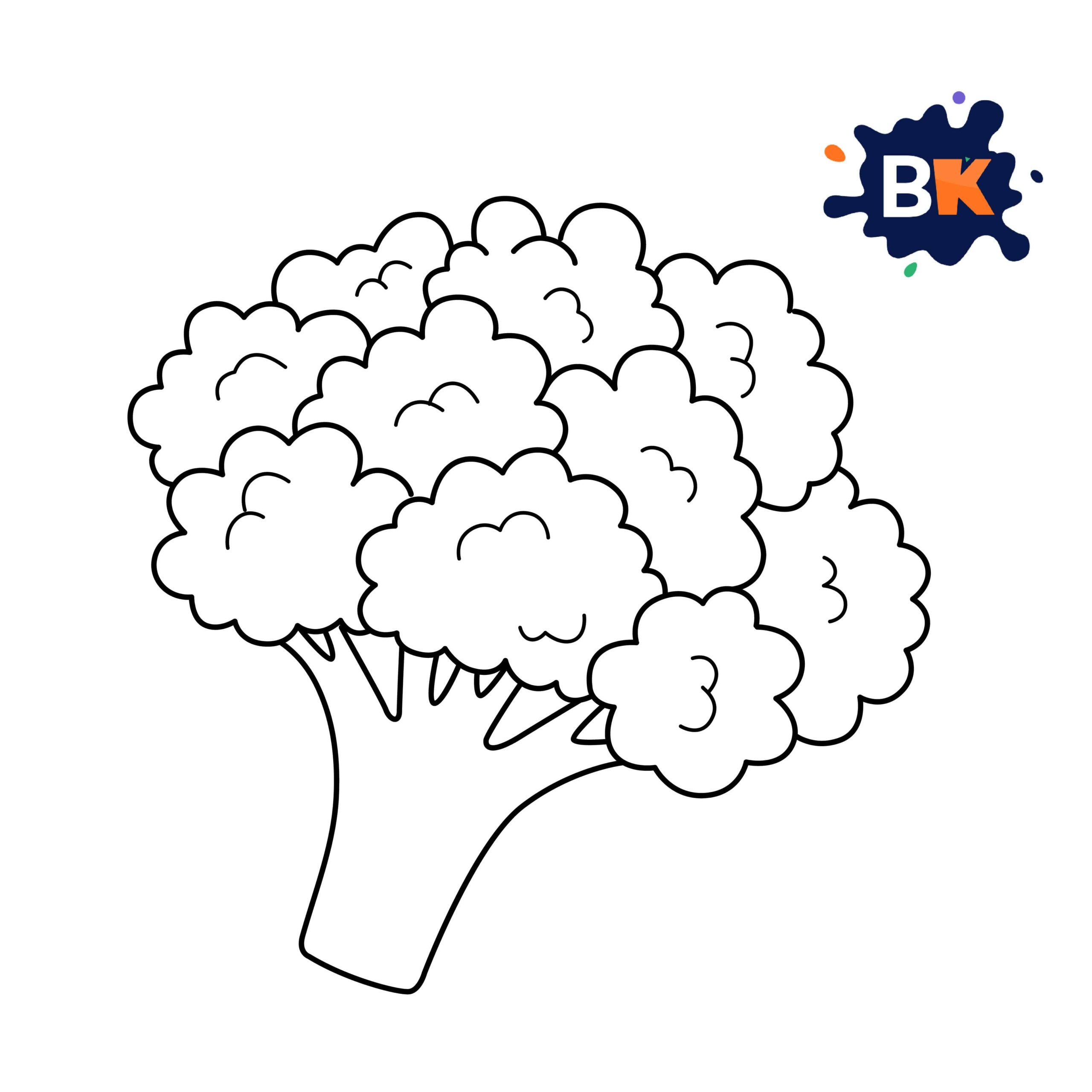 How to Draw a Broccoli Step 9 How to Draw a Broccoli Step 9