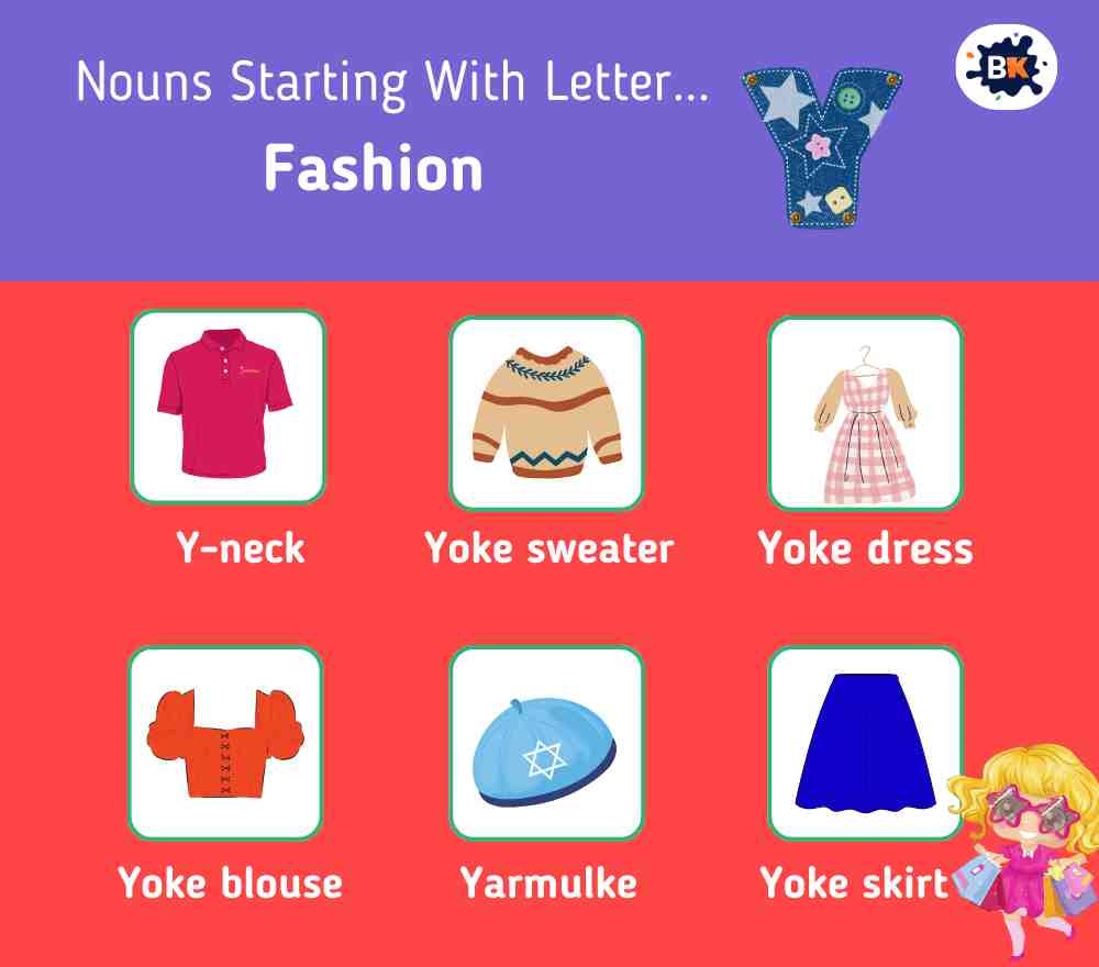 Nouns Starting With Letter Y- Fashion For Kids Nouns Starting With Letter Y- Fashion For Kids