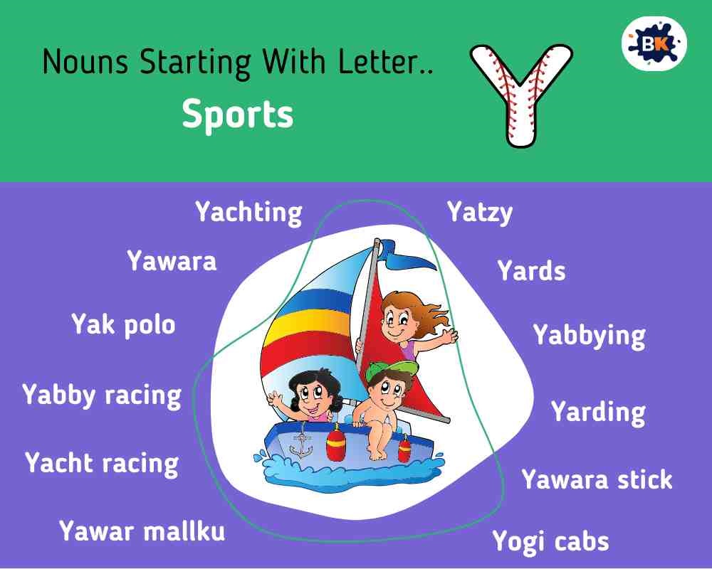 Nouns Starting With Letter Y- Sports For Kids Nouns Starting With Letter Y- Sports For Kids