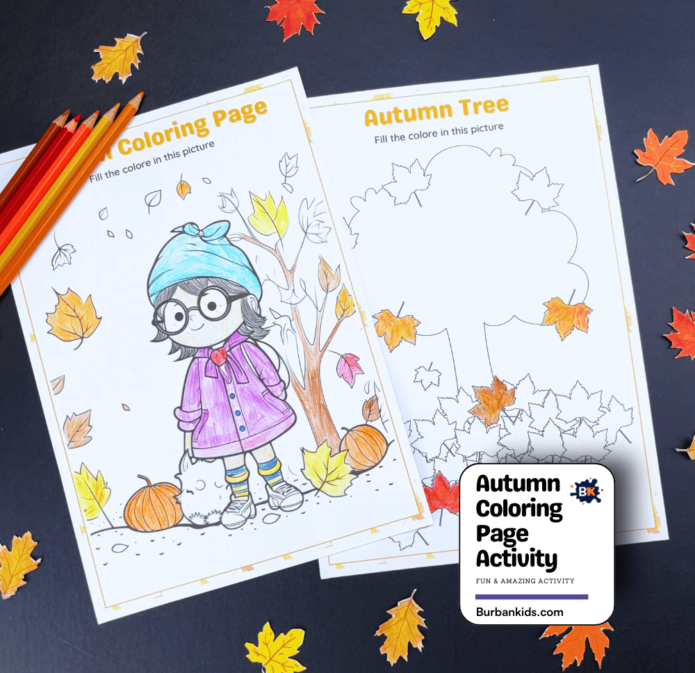 Autumn Coloring Page Activity
