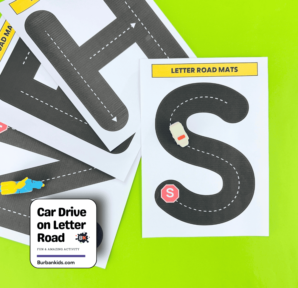 Car Drive on Letter Road