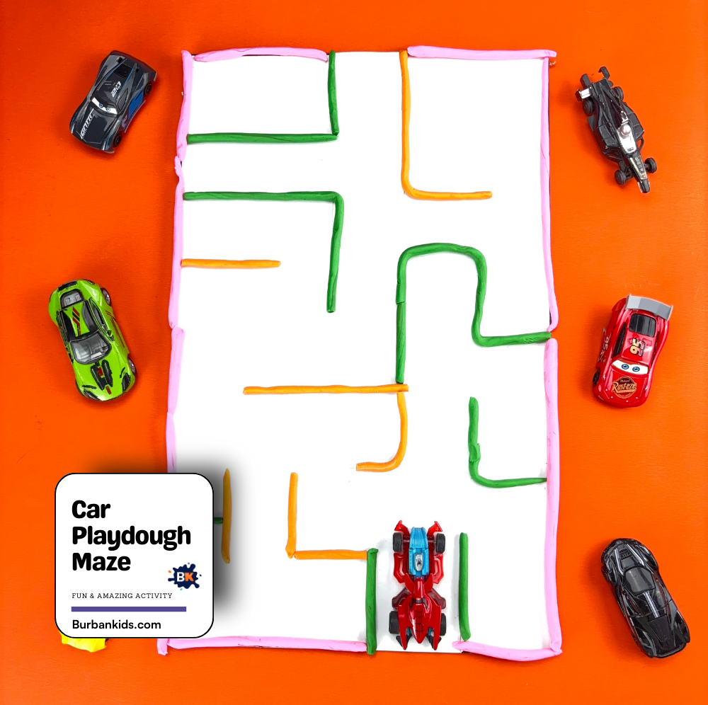 Car Playdough Maze Diy maze