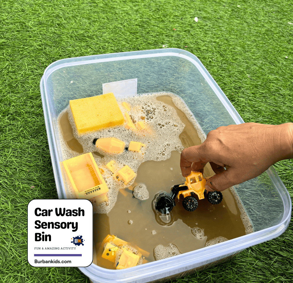 Car Wash Sensory Bin