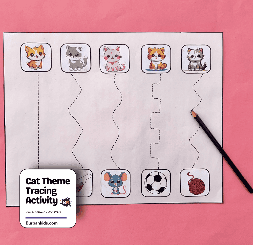 Cat Theme Tracing Activity