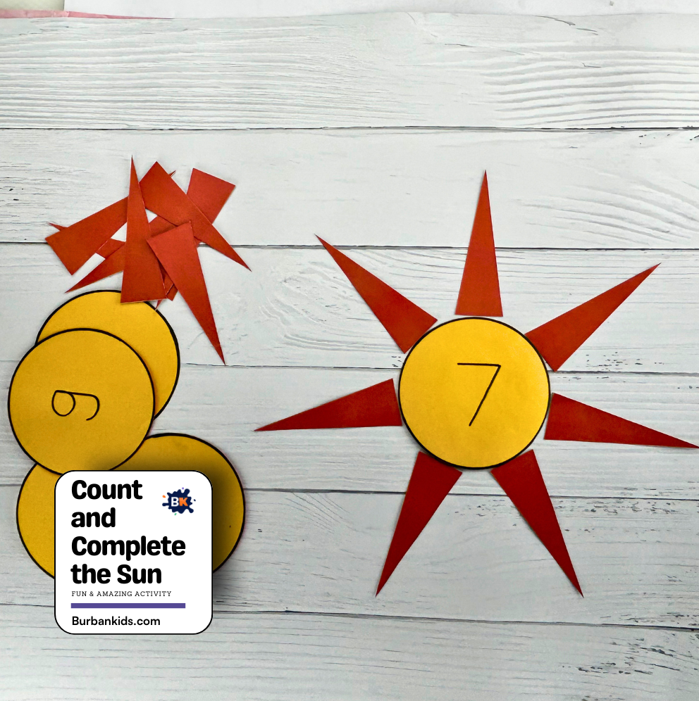 Count and Complete The Sun Count and Complete the Sun