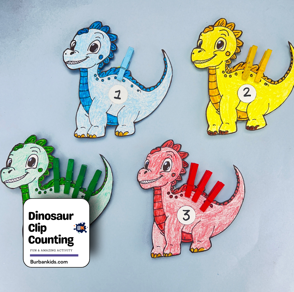 Dinosaur Clip Counting Dinosaur Clip Counting
