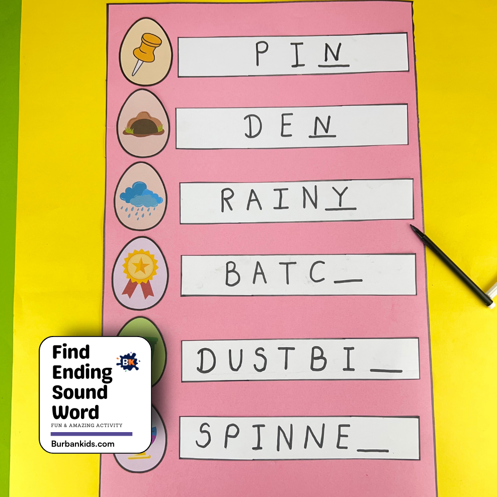 Find Ending Sound Word Find Ending Sound Word